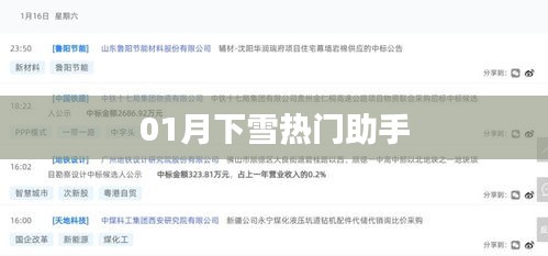 冬季熱門助手，一月雪落助手