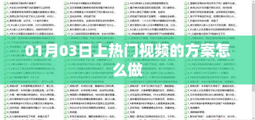 熱門視頻方案制作攻略，從策劃到實施