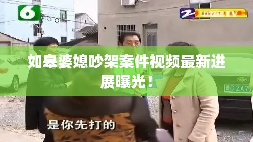 如皋婆媳吵架案件視頻最新進(jìn)展曝光！