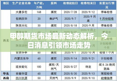 甲醇期貨市場最新動態(tài)解析，今日消息引領(lǐng)市場走勢