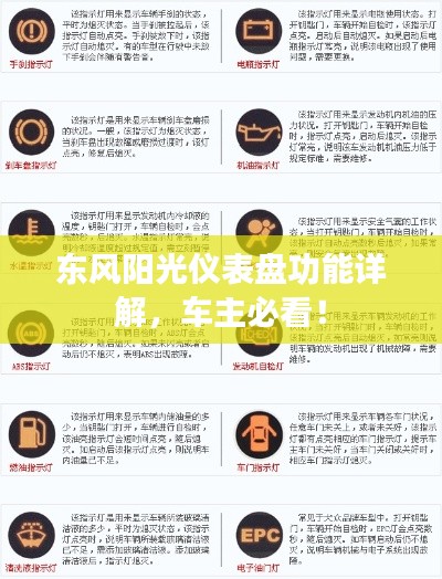 東風(fēng)陽(yáng)光儀表盤(pán)功能詳解，車(chē)主必看！