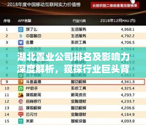 湖北置業(yè)公司排名及影響力深度解析，窺探行業(yè)巨頭背后的力量