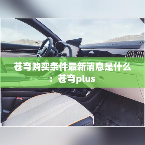 蒼穹購(gòu)買條件最新消息是什么：蒼穹plus 