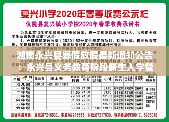 湖南永興縣寒假放假最新通知公告：永興縣義務(wù)教育階段新生入學管理平臺 