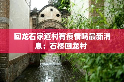 回龍石家道村有疫情嗎最新消息：石橋回龍村 