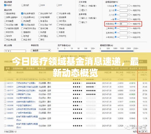 今日醫(yī)療領(lǐng)域基金消息速遞，最新動態(tài)概覽