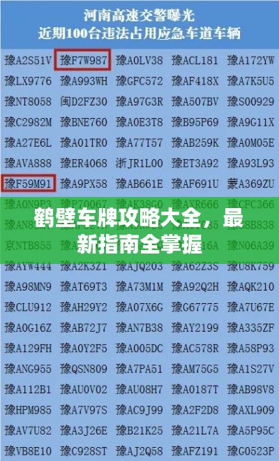 鶴壁車牌攻略大全，最新指南全掌握