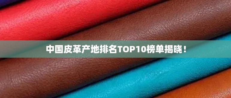 中國皮革產(chǎn)地排名TOP10榜單揭曉！