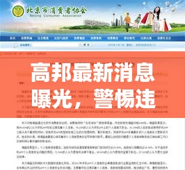 高邦最新消息曝光，警惕違法犯罪信息，全面解析查詢表！