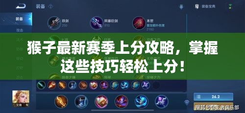 猴子最新賽季上分攻略，掌握這些技巧輕松上分！