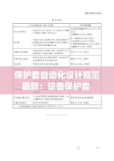 保護套自動化設計規(guī)范最新：設備保護套 