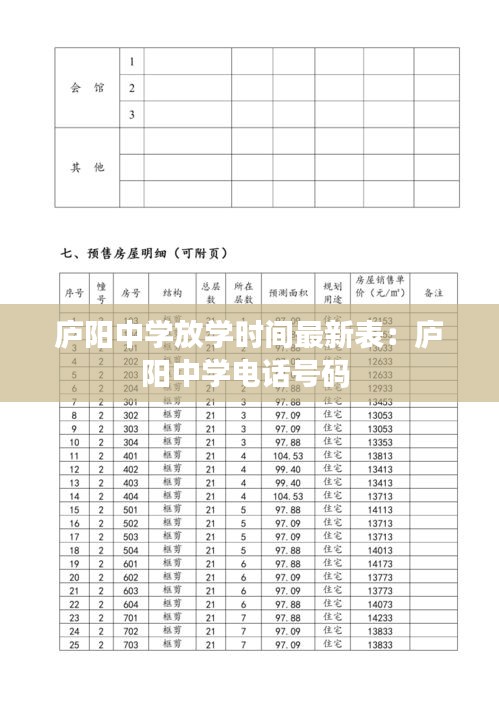 廬陽中學放學時間最新表：廬陽中學電話號碼 