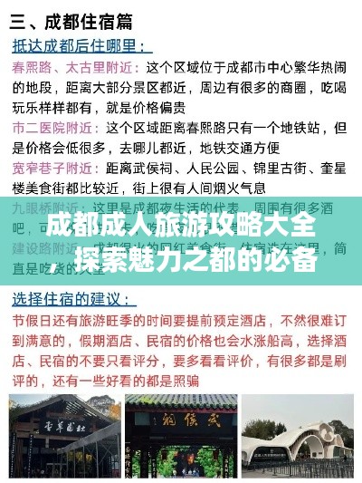 成都成人旅游攻略大全，探索魅力之都的必備指南！