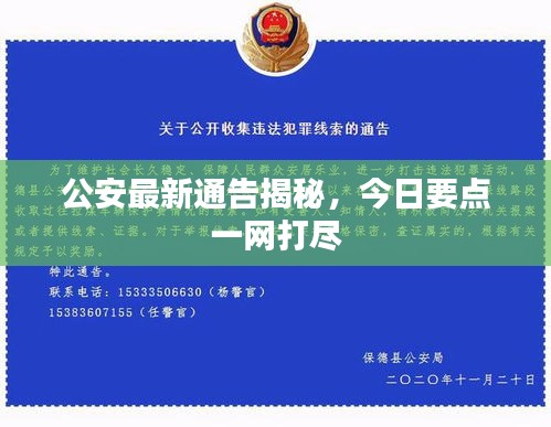 公安最新通告揭秘，今日要點一網(wǎng)打盡