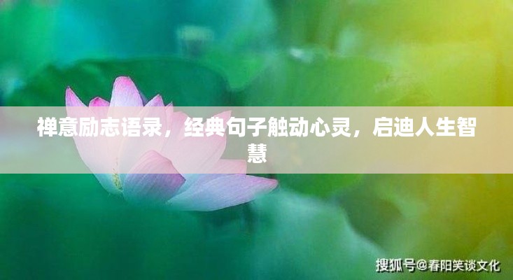 禪意勵志語錄，經(jīng)典句子觸動心靈，啟迪人生智慧
