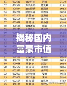 揭秘國(guó)內(nèi)富豪市值排名前十，誰(shuí)是真正的億萬(wàn)富翁？