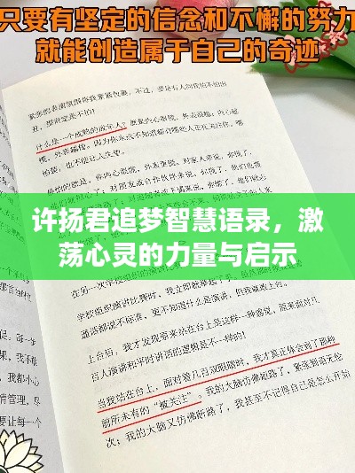 許揚君追夢智慧語錄，激蕩心靈的力量與啟示
