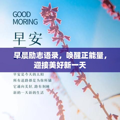 早晨勵志語錄，喚醒正能量，迎接美好新一天