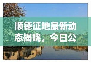 順德征地最新動態(tài)揭曉，今日公告刷新征地進(jìn)展！