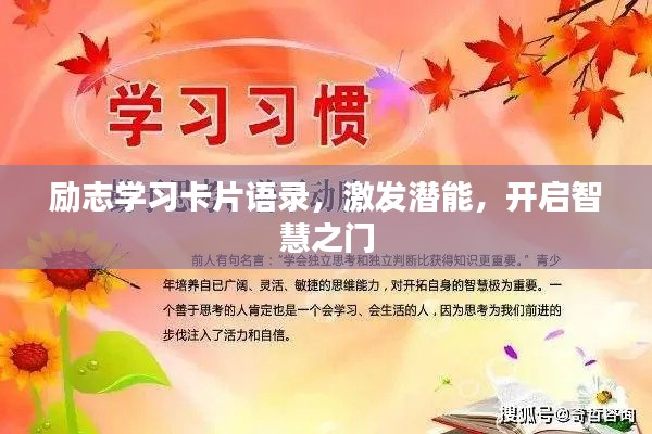 勵(lì)志學(xué)習(xí)卡片語(yǔ)錄，激發(fā)潛能，開(kāi)啟智慧之門