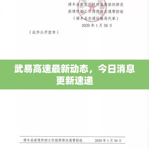 武易高速最新動(dòng)態(tài)，今日消息更新速遞