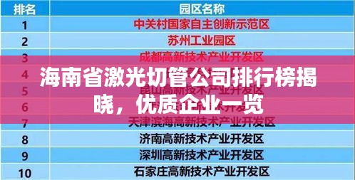 海南省激光切管公司排行榜揭曉，優(yōu)質企業(yè)一覽