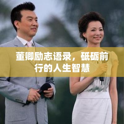 董卿勵志語錄，砥礪前行的人生智慧