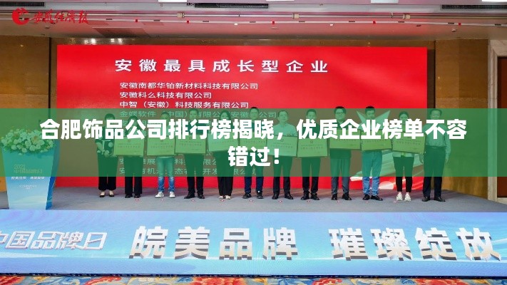 合肥飾品公司排行榜揭曉，優(yōu)質(zhì)企業(yè)榜單不容錯(cuò)過！