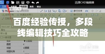 百度經(jīng)驗(yàn)傳授，多段線編輯技巧全攻略