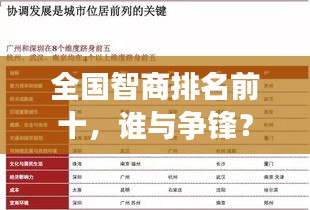 全國智商排名前十，誰與爭鋒？揭秘天才背后的秘密！