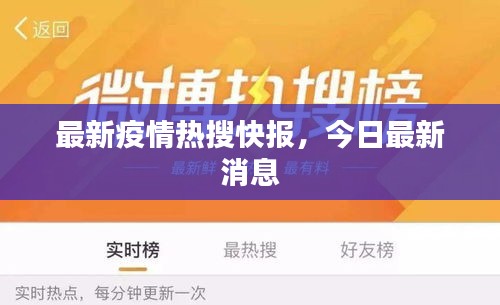最新疫情熱搜快報，今日最新消息