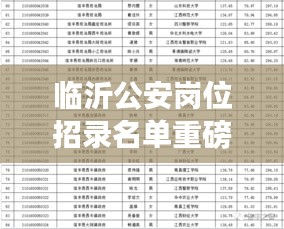 臨沂公安崗位招錄名單重磅更新！最新公布名單揭曉