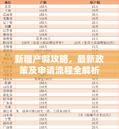 新疆產(chǎn)假攻略，最新政策及申請(qǐng)流程全解析