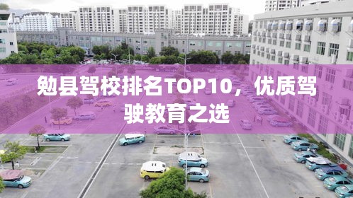 勉縣駕校排名TOP10，優(yōu)質(zhì)駕駛教育之選