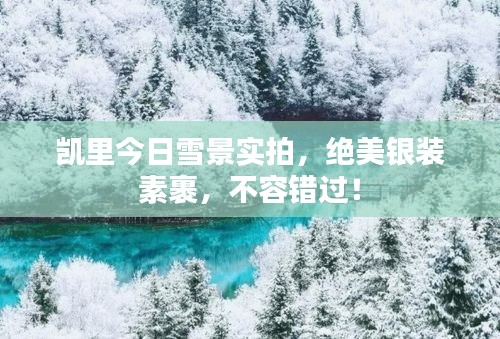 凱里今日雪景實(shí)拍，絕美銀裝素裹，不容錯(cuò)過(guò)！