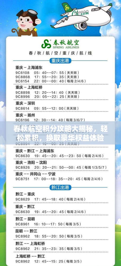 春秋航空積分攻略大揭秘，輕松累積，換取豪華權益體驗