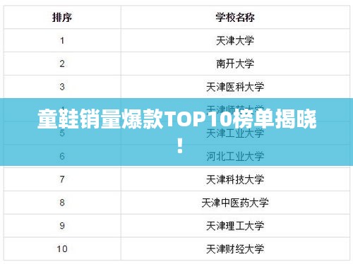 童鞋銷(xiāo)量爆款TOP10榜單揭曉！