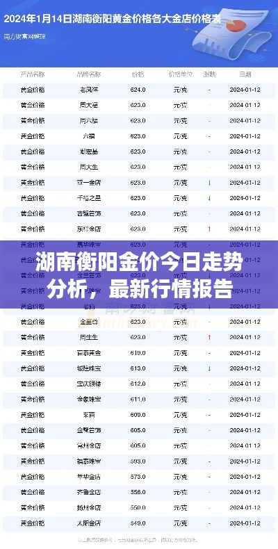 湖南衡陽金價今日走勢分析，最新行情報告