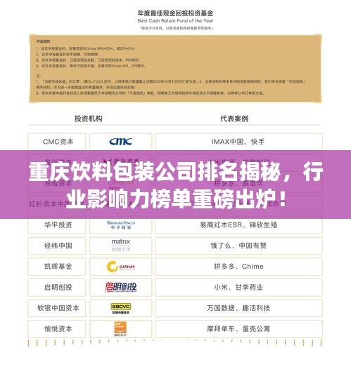 重慶飲料包裝公司排名揭秘，行業(yè)影響力榜單重磅出爐！