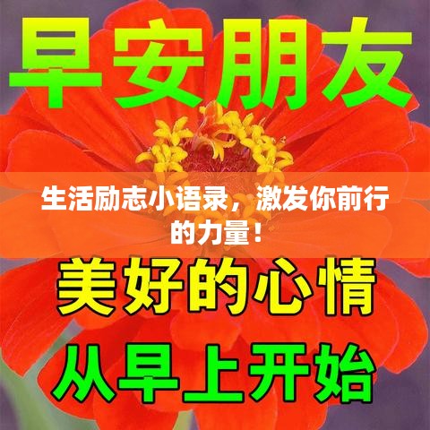 生活勵志小語錄，激發(fā)你前行的力量！