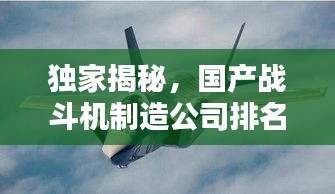 獨家揭秘，國產(chǎn)戰(zhàn)斗機制造公司排名榜單！