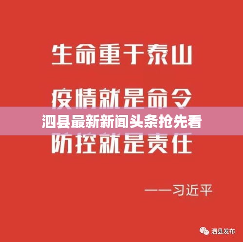泗縣最新新聞?lì)^條搶先看