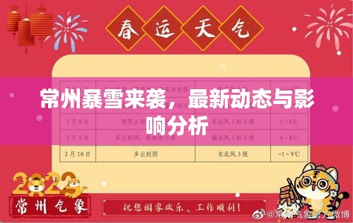 常州暴雪來襲，最新動態(tài)與影響分析