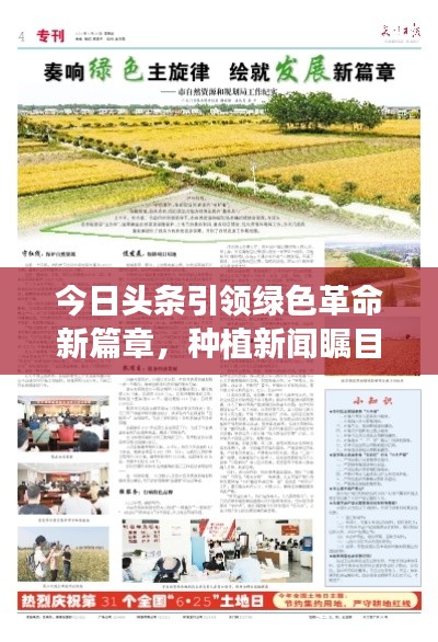 今日頭條引領(lǐng)綠色革命新篇章，種植新聞矚目呈現(xiàn)