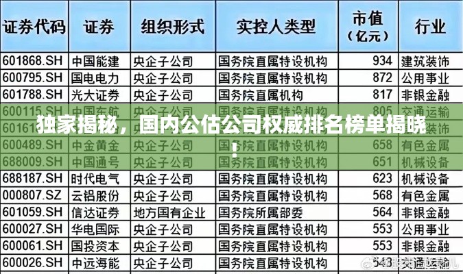 獨(dú)家揭秘，國(guó)內(nèi)公估公司權(quán)威排名榜單揭曉！