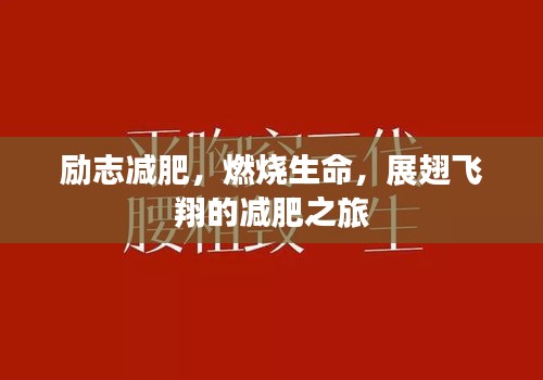 勵志減肥，燃燒生命，展翅飛翔的減肥之旅