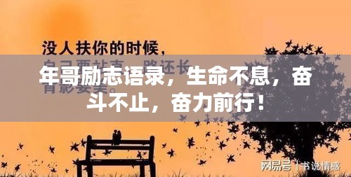 年哥勵志語錄，生命不息，奮斗不止，奮力前行！