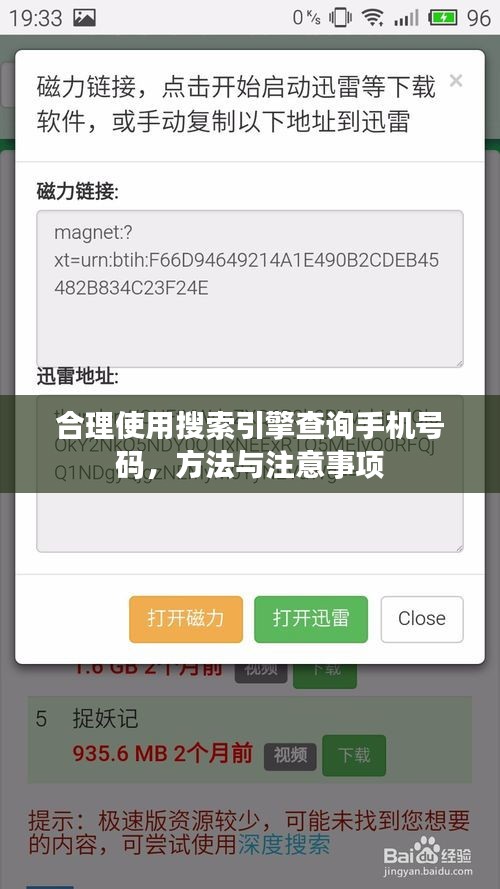 合理使用搜索引擎查詢手機(jī)號(hào)碼，方法與注意事項(xiàng)