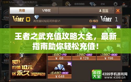 王者之武充值攻略大全，最新指南助你輕松充值！