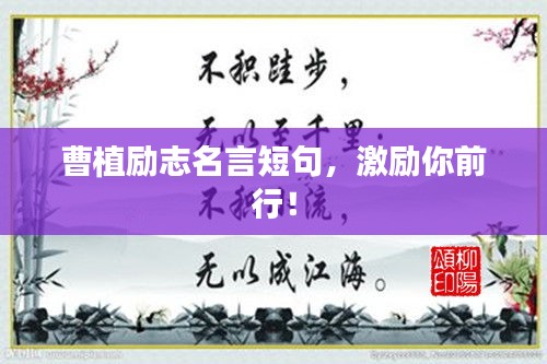曹植勵(lì)志名言短句，激勵(lì)你前行！
